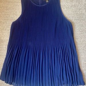 Halogen Pleated Tank - Royal Blue - XS